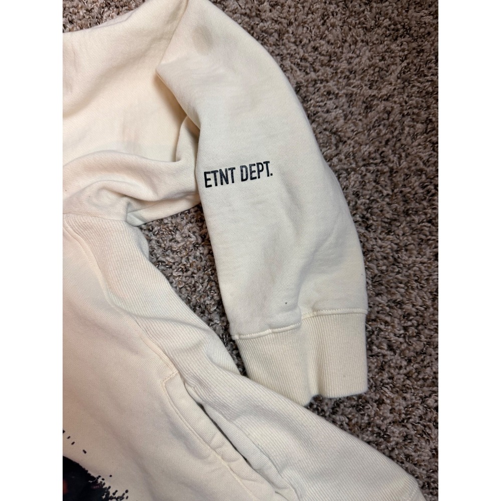 ETNT Eternity Mens Graphic Hoodie Cream Off White Pullover Sweatshirt 3XL - Picture 5 of 10